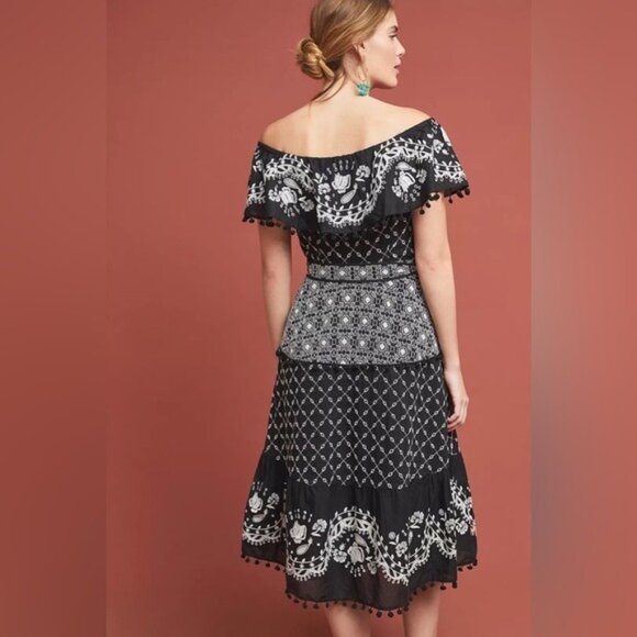 Anthropologie Marisol Off-The-Shoulder Dress Size 6 - Picture 2 of 16